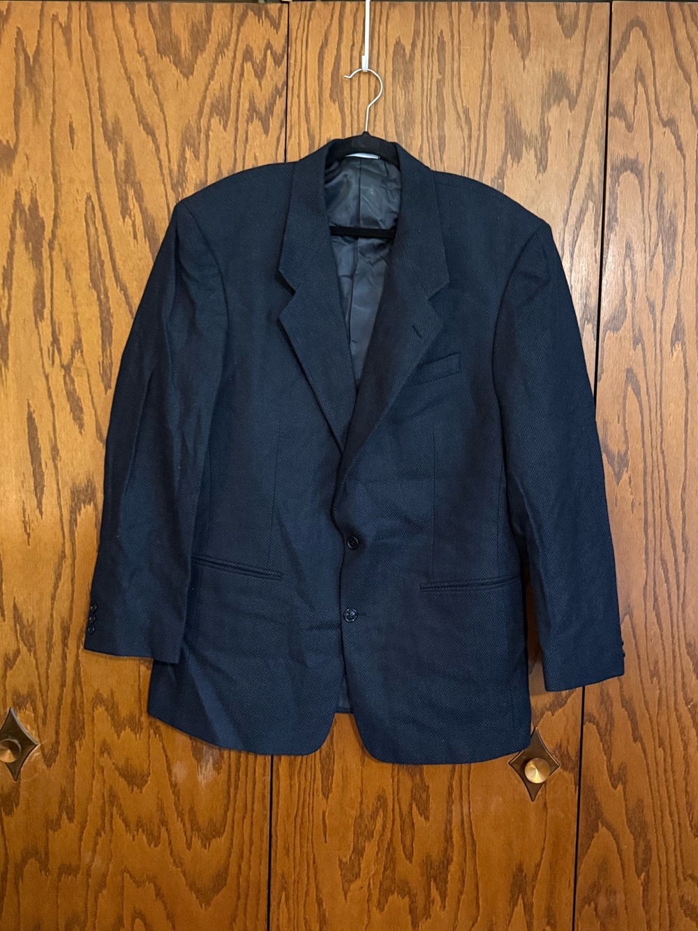 Vintage YSL Wool Cashmere Herringbone Blazer Mens 42R Est. Made Canada